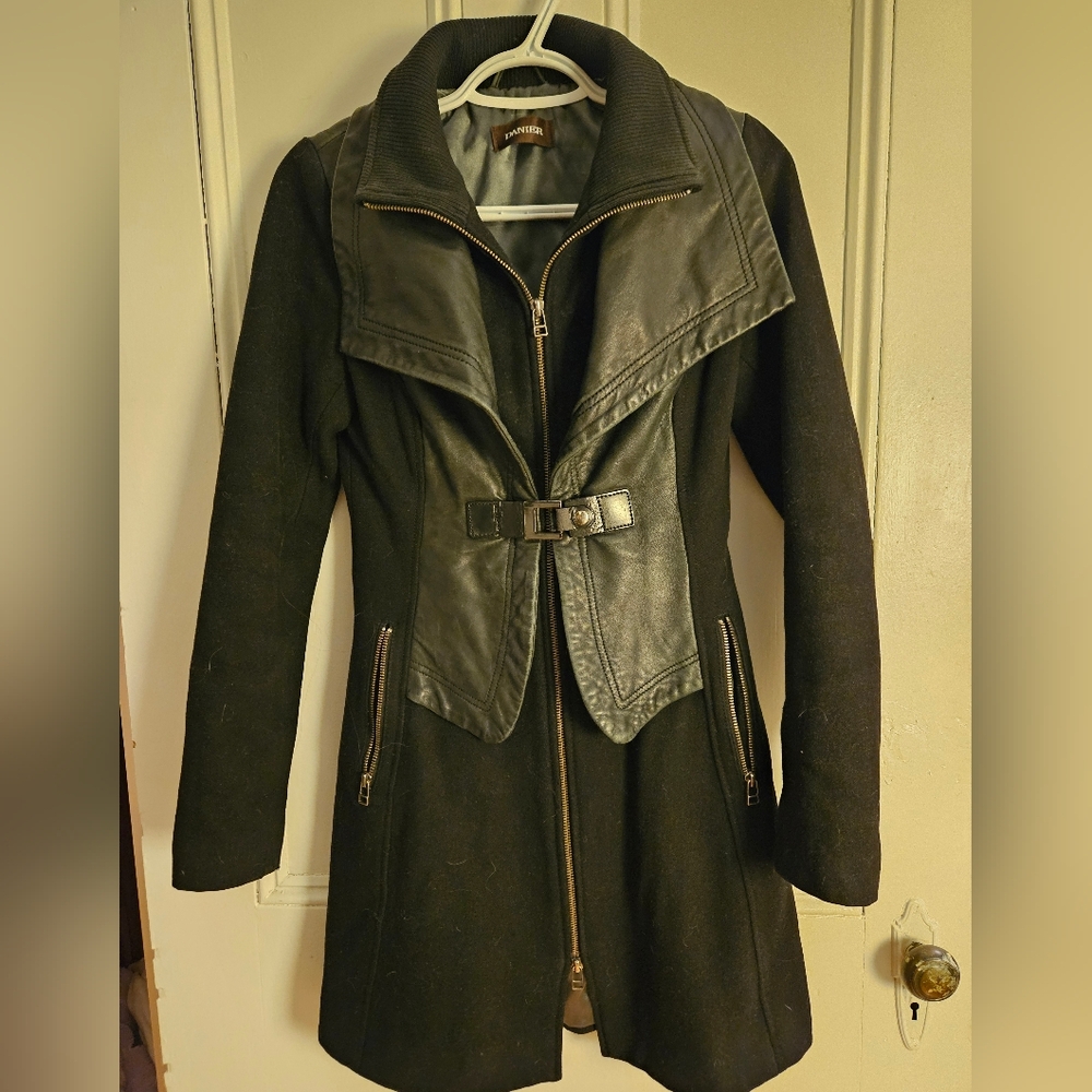 XS Danier Leather Wool Blend Coat